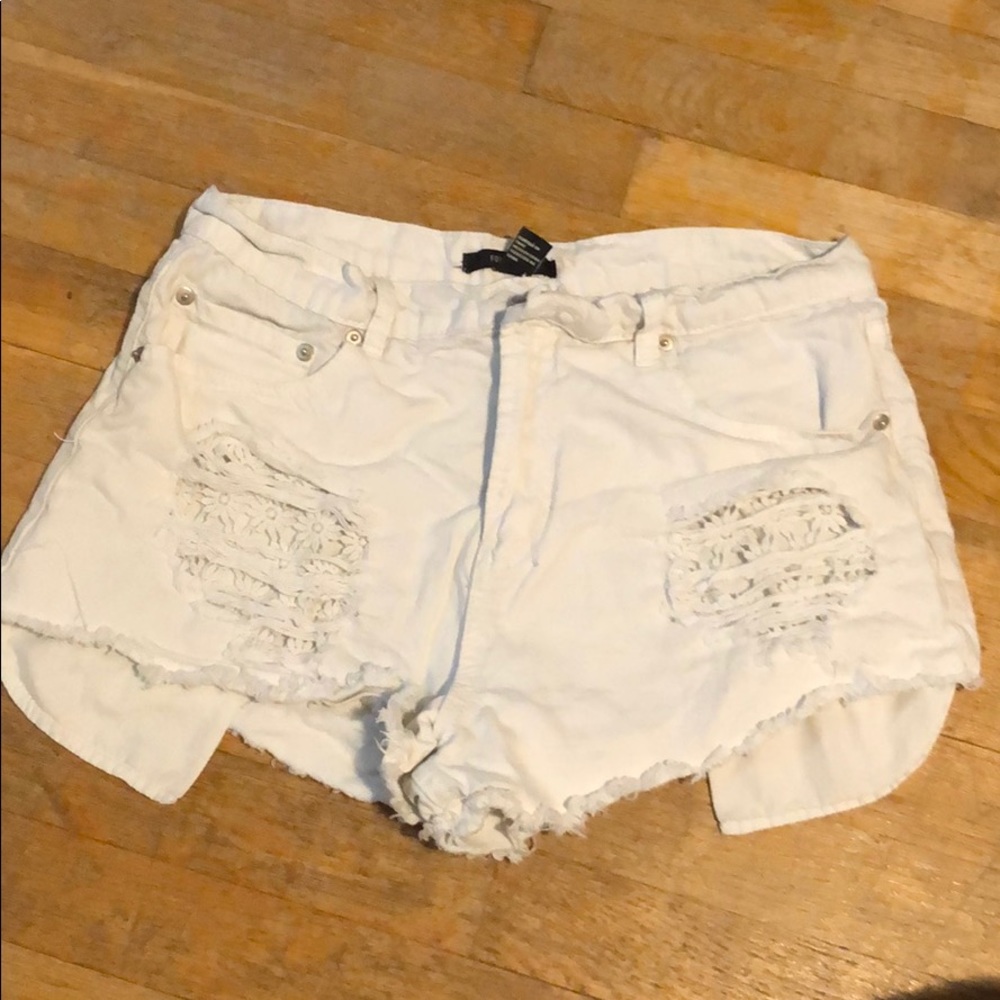 White High Waisted Shorts - Forever 21